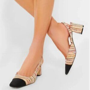 Tuckernuck Multi Tweed Tinsley Slingback Heels